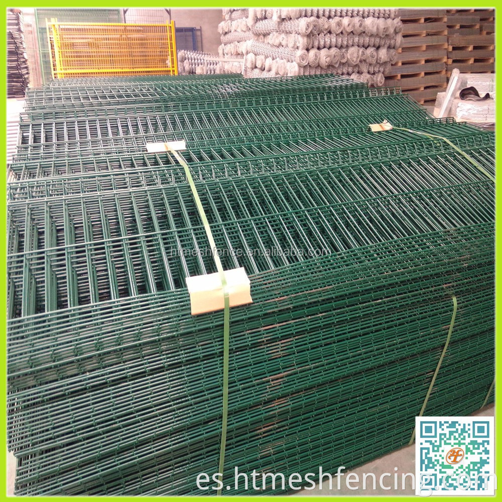 Panel de valla 3D con postes y fijaciones Tamaño de malla de 50x150 mm Venanza perimetral 3 V Panel